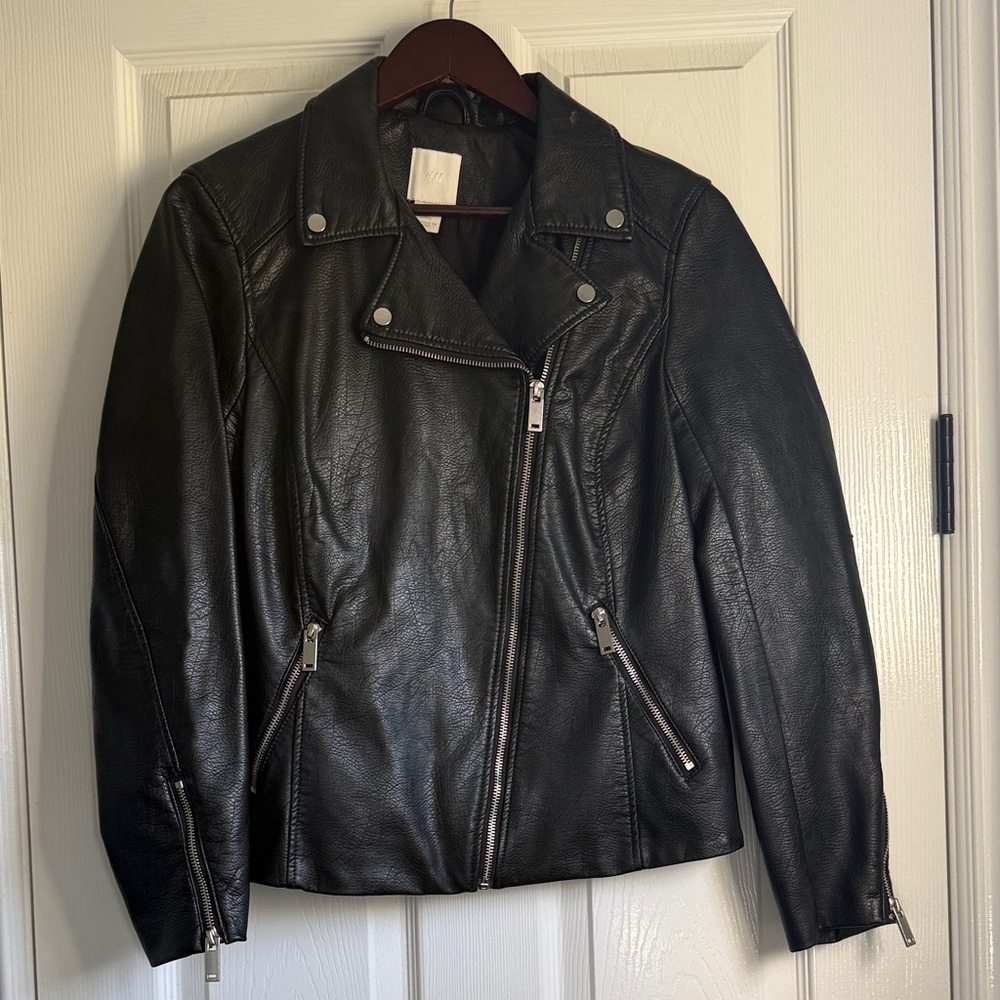 H&M Black Leather Biker Jacket